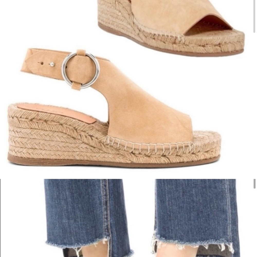 Rag & Bone dune suede Calla wedge sandals